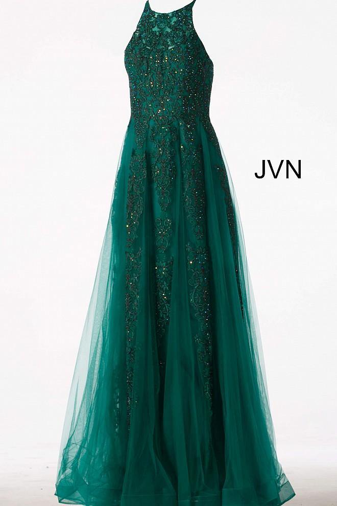 JVN By Jovani Long Formal A Line Prom Dress JVN64157 - The Dress Outlet Jovani