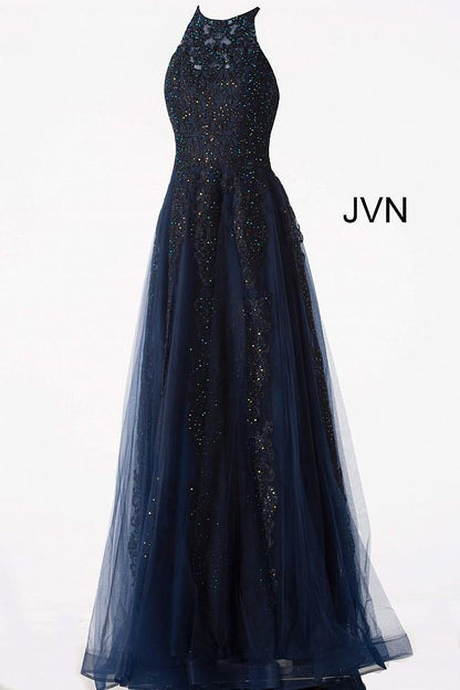 JVN By Jovani Long Formal A Line Prom Dress JVN64157 - The Dress Outlet Jovani
