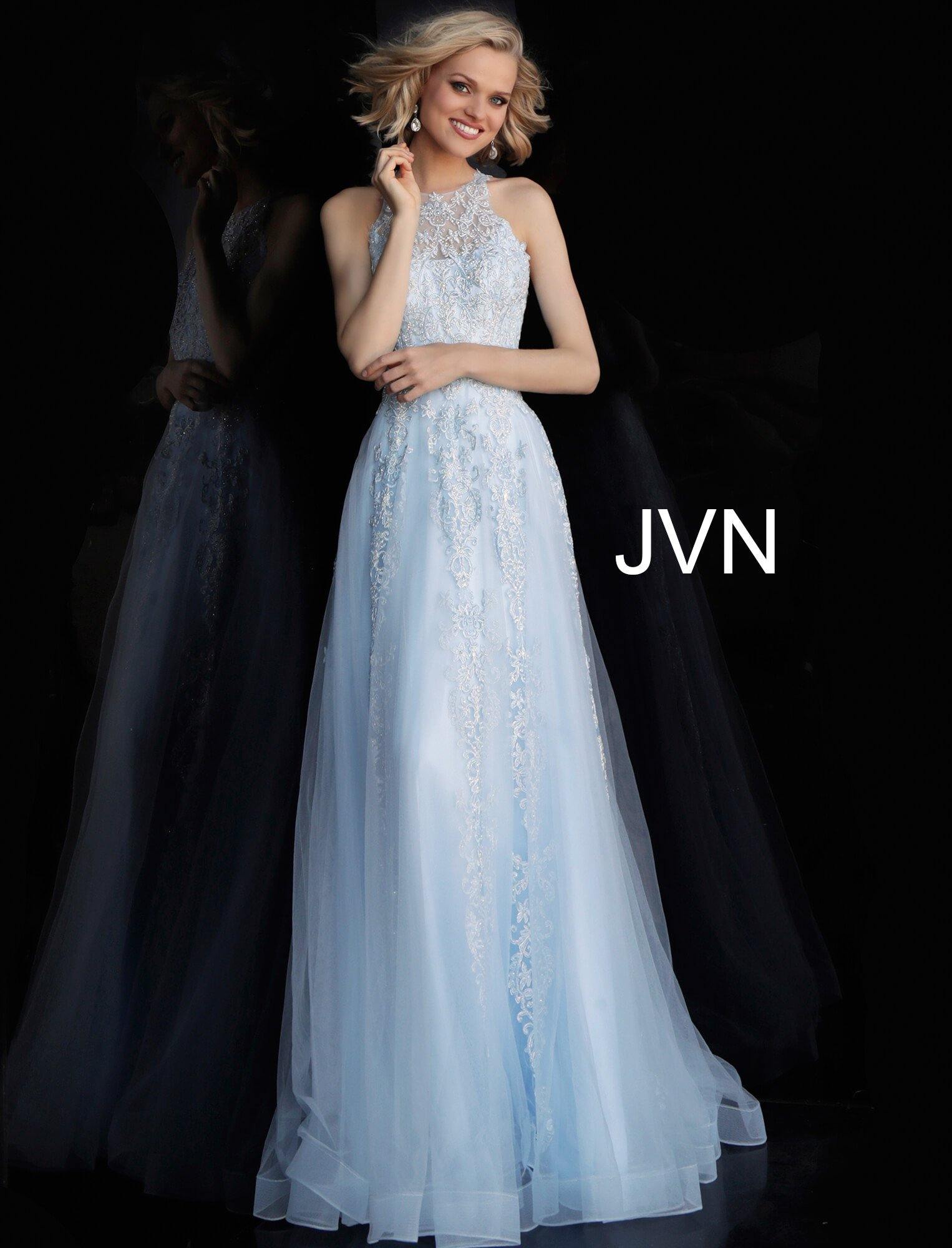 JVN By Jovani Long Formal A Line Prom Dress JVN64157 - The Dress Outlet Jovani