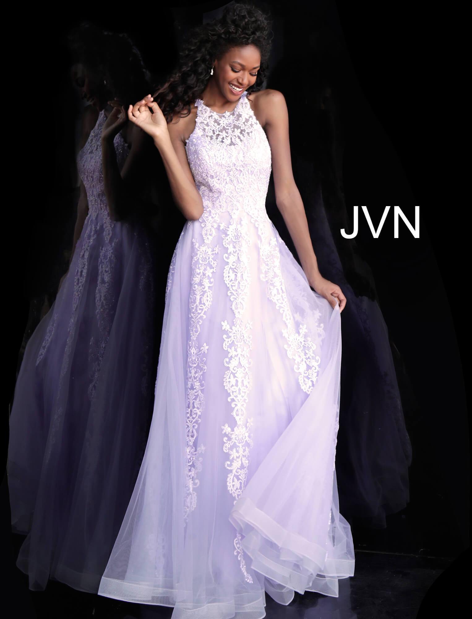 JVN By Jovani Long Formal A Line Prom Dress JVN64157 - The Dress Outlet Jovani