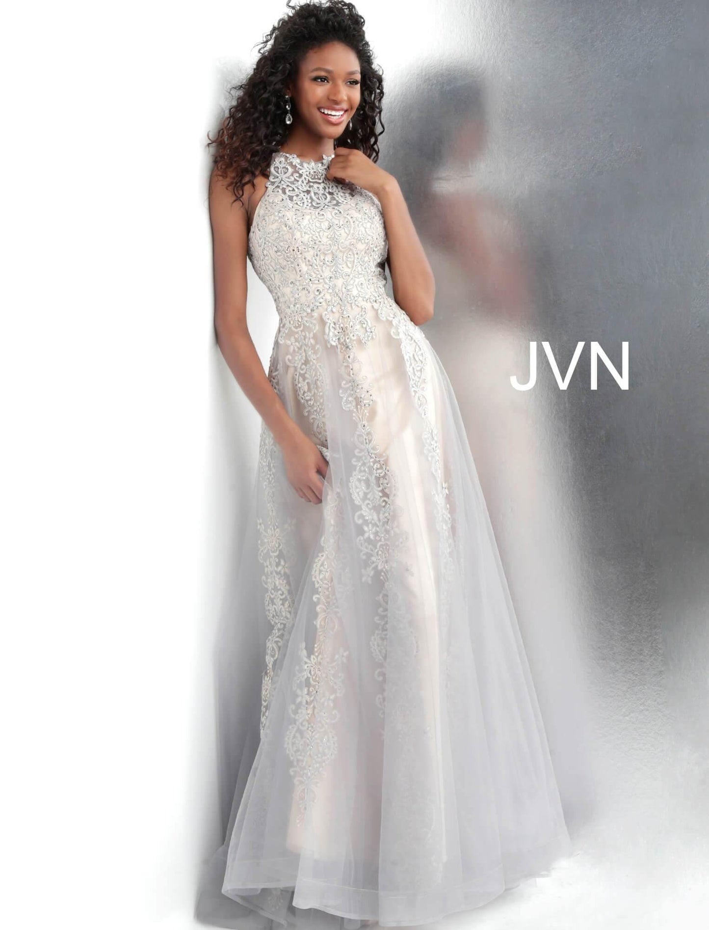 JVN By Jovani Long Formal A Line Prom Dress JVN64157 - The Dress Outlet Jovani