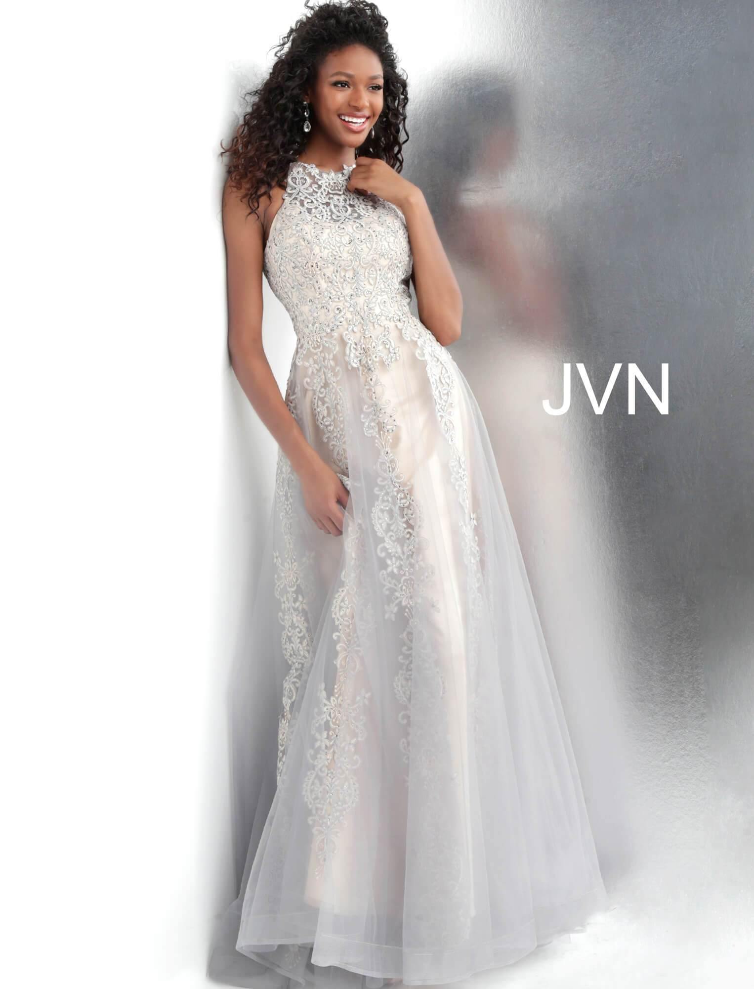 JVN By Jovani Long Formal A Line Prom Dress JVN64157 - The Dress Outlet Jovani