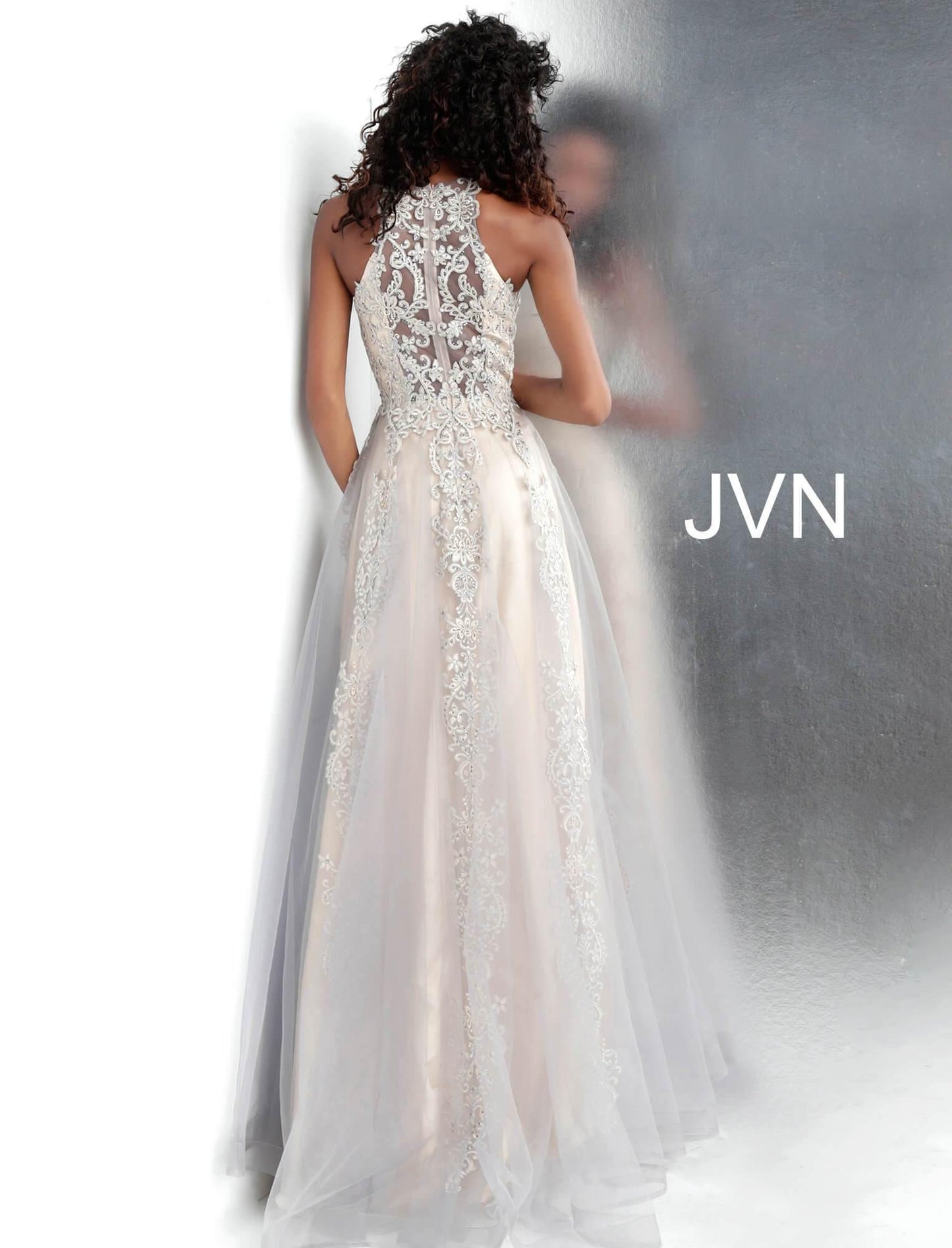 JVN By Jovani Long Formal A Line Prom Dress JVN64157 - The Dress Outlet Jovani