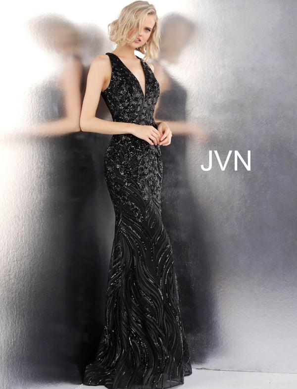 Jovani 66261 Long Sleeveless Formal Prom Dress