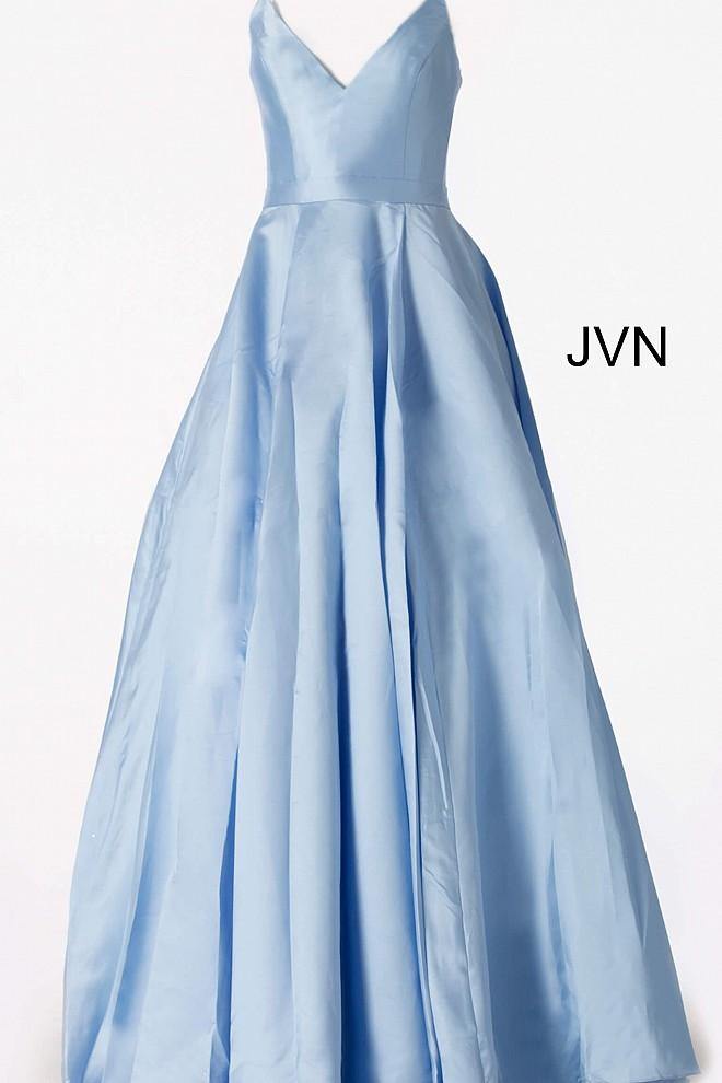 JVN By Jovani Spaghetti Straps A Line Prom Gown JVN66673 - The Dress Outlet Jovani