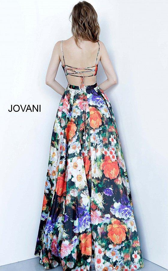 Print Jovani 66692 Long Floral Prom Ball Gown for $640.0 – The Dress Outlet