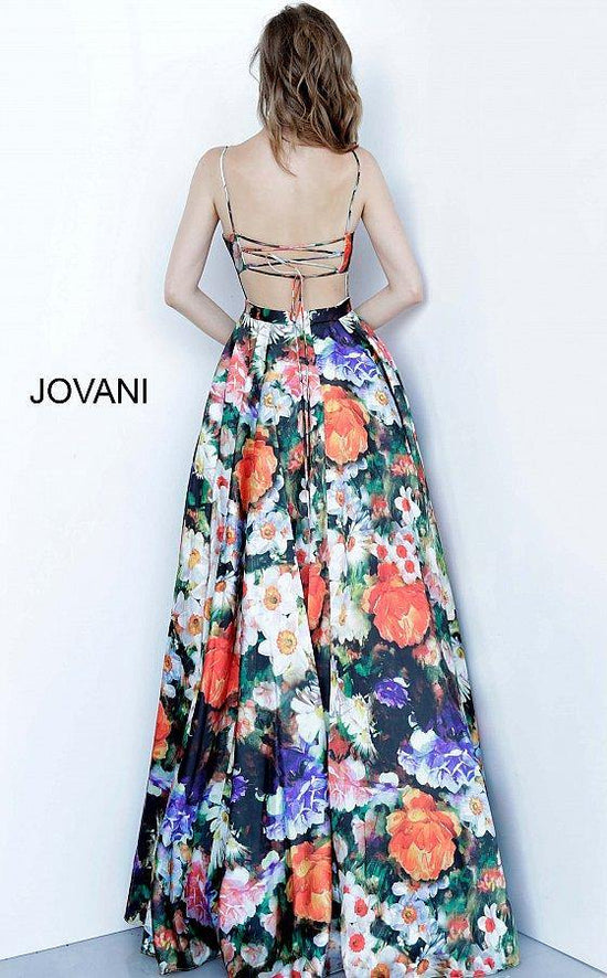 Print Jovani 66692 Long Floral Prom Ball Gown for $640.0 – The Dress Outlet
