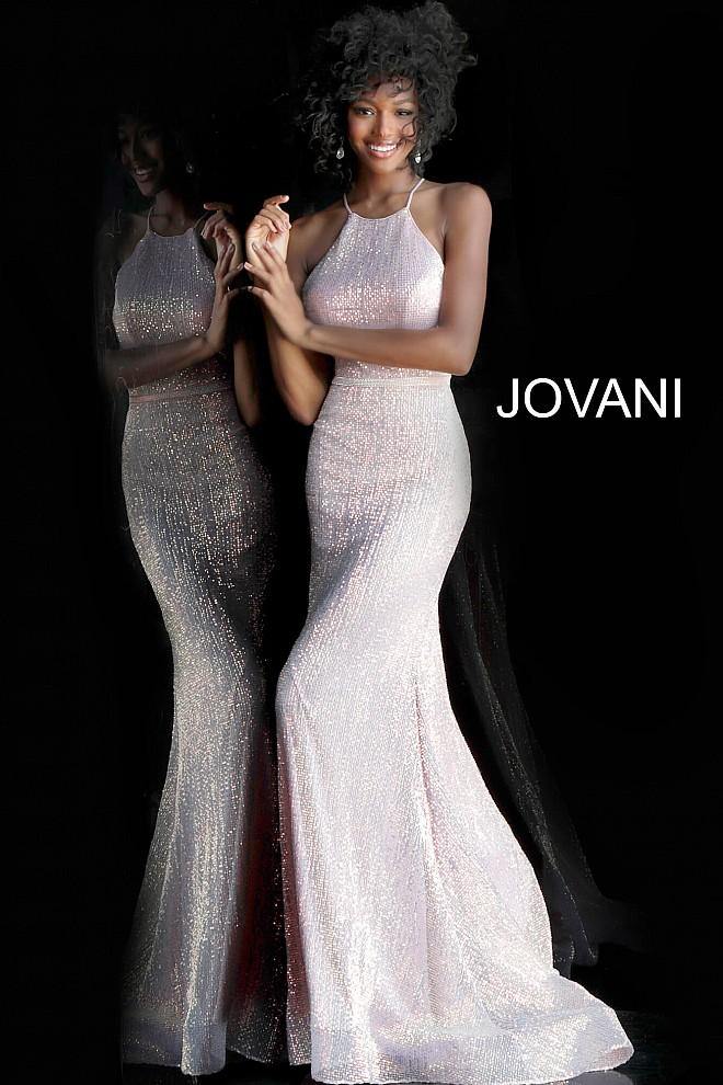 JVN By Jovani Long Formal Prom Dress JVN66948 Pink - The Dress Outlet Jovani