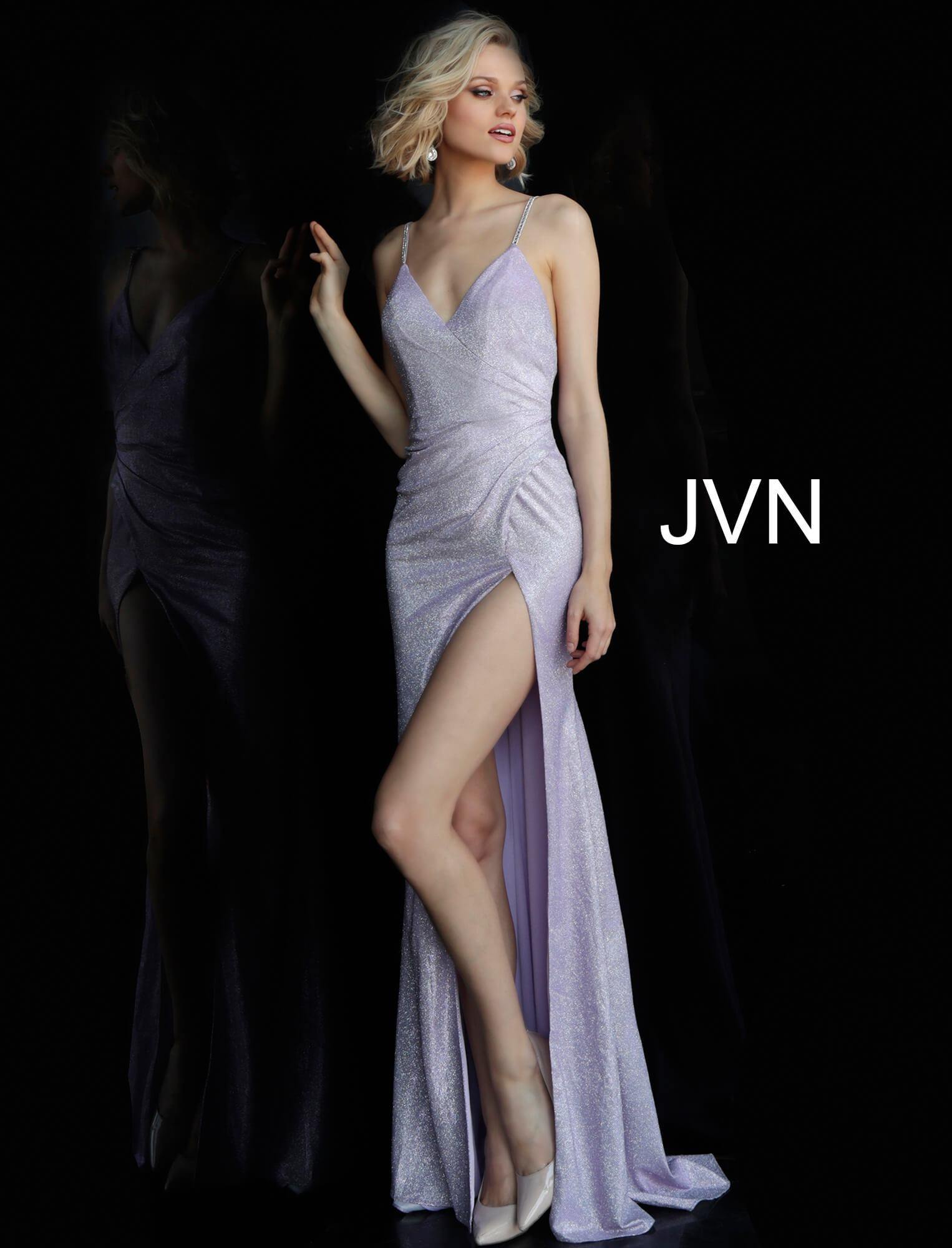 JVN By Jovani Long Formal Prom Fitted Dress JVN67102 - The Dress Outlet Jovani