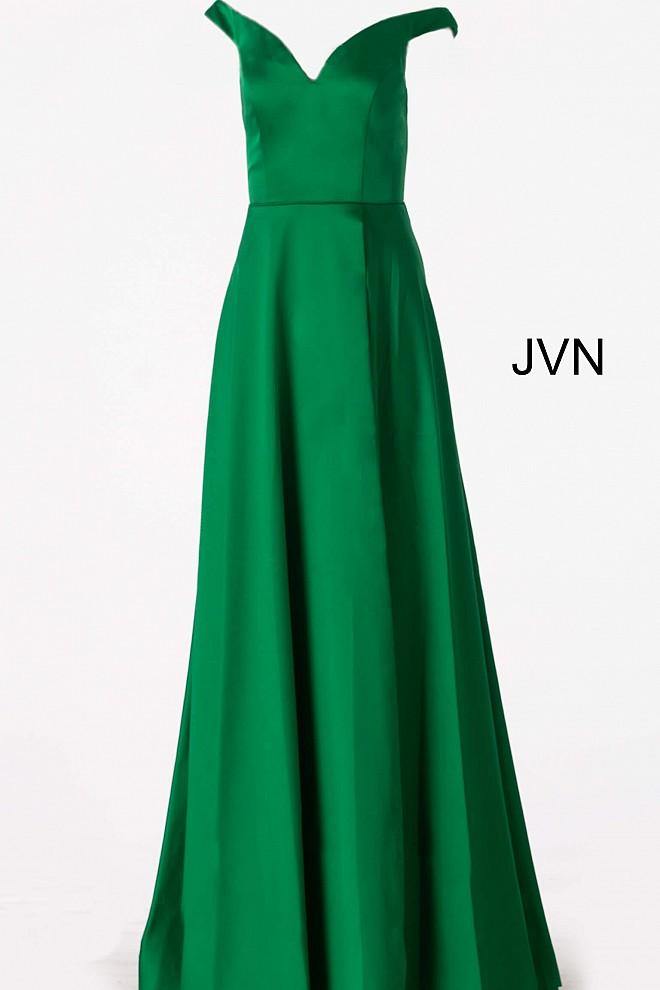 Jovani 67752 Off Shoulder High Slit Prom Dress