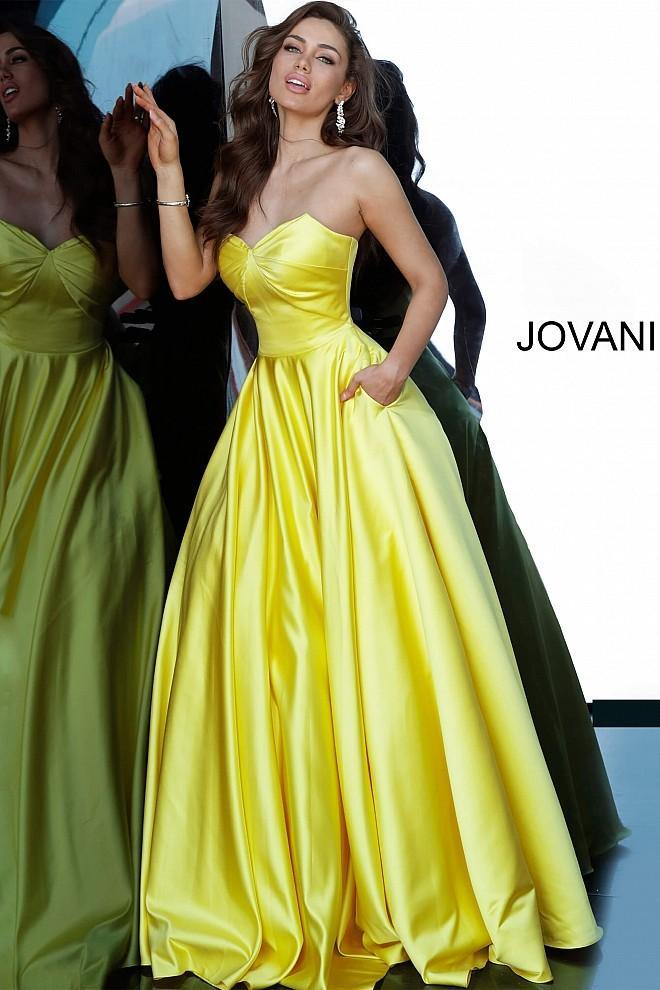 Jovani 67847 Long Strapless Prom Ball Gown