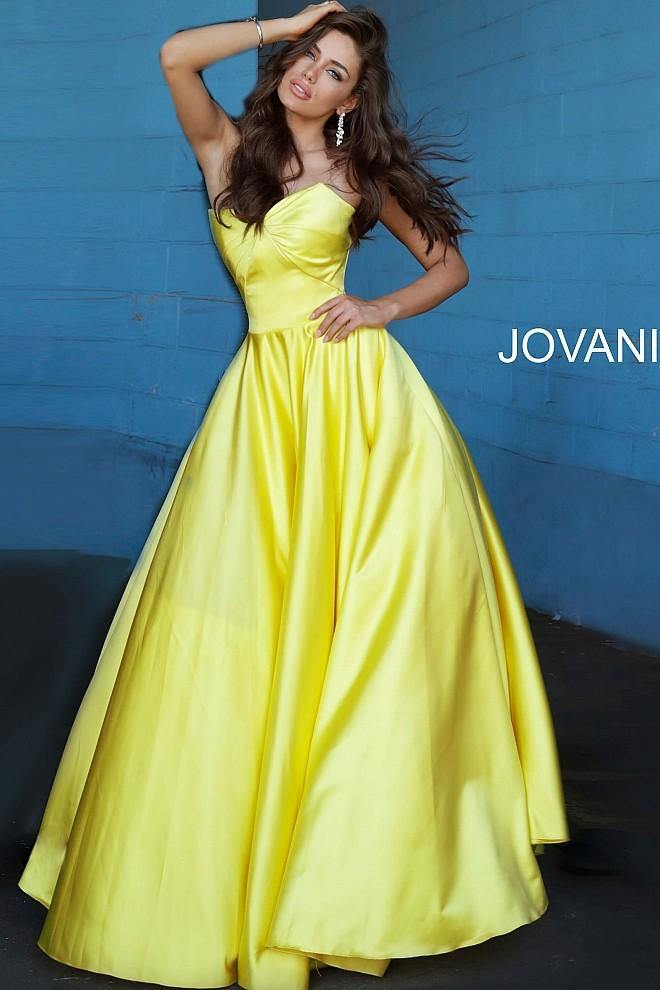 Jovani 67847 Long Strapless Prom Ball Gown