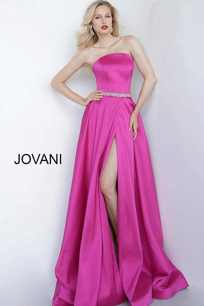 JVN by Jovani Prom Long Dress JVN67967 Magenta - The Dress Outlet Jovani