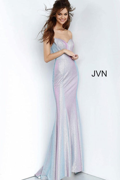 JVN By Jovani Long Formal Prom Dress JVN68190 Lilac - The Dress Outlet Jovani