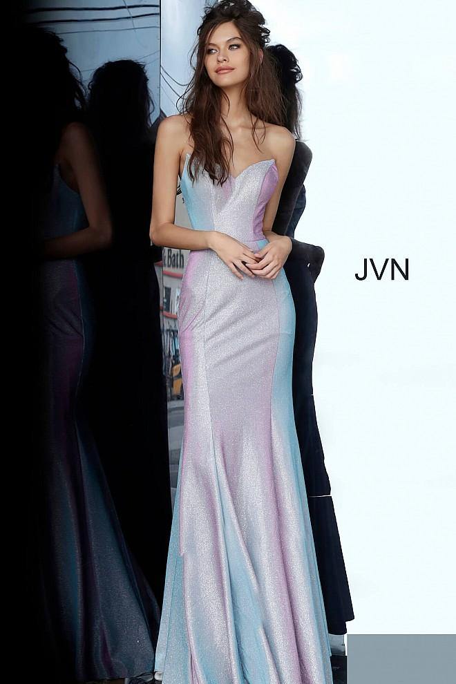 JVN By Jovani Long Formal Prom Dress JVN68190 Lilac - The Dress Outlet Jovani