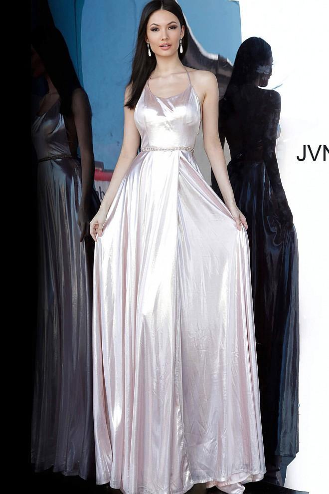 Jovani 68195 Long Halter Prom Dress