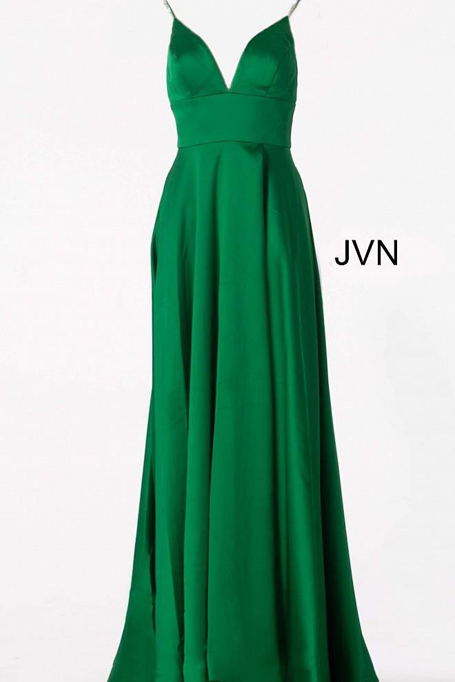 JVN By Jovani Spaghetti Straps Long Prom Dress JVN68314 - The Dress Outlet Jovani
