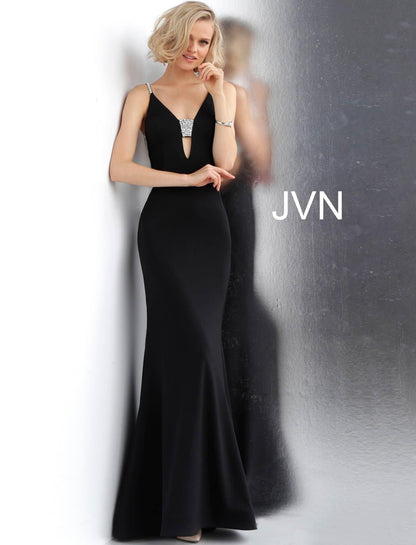 JVN By Jovani Long Formal Evening Prom Dress JVN68318 - The Dress Outlet Jovani