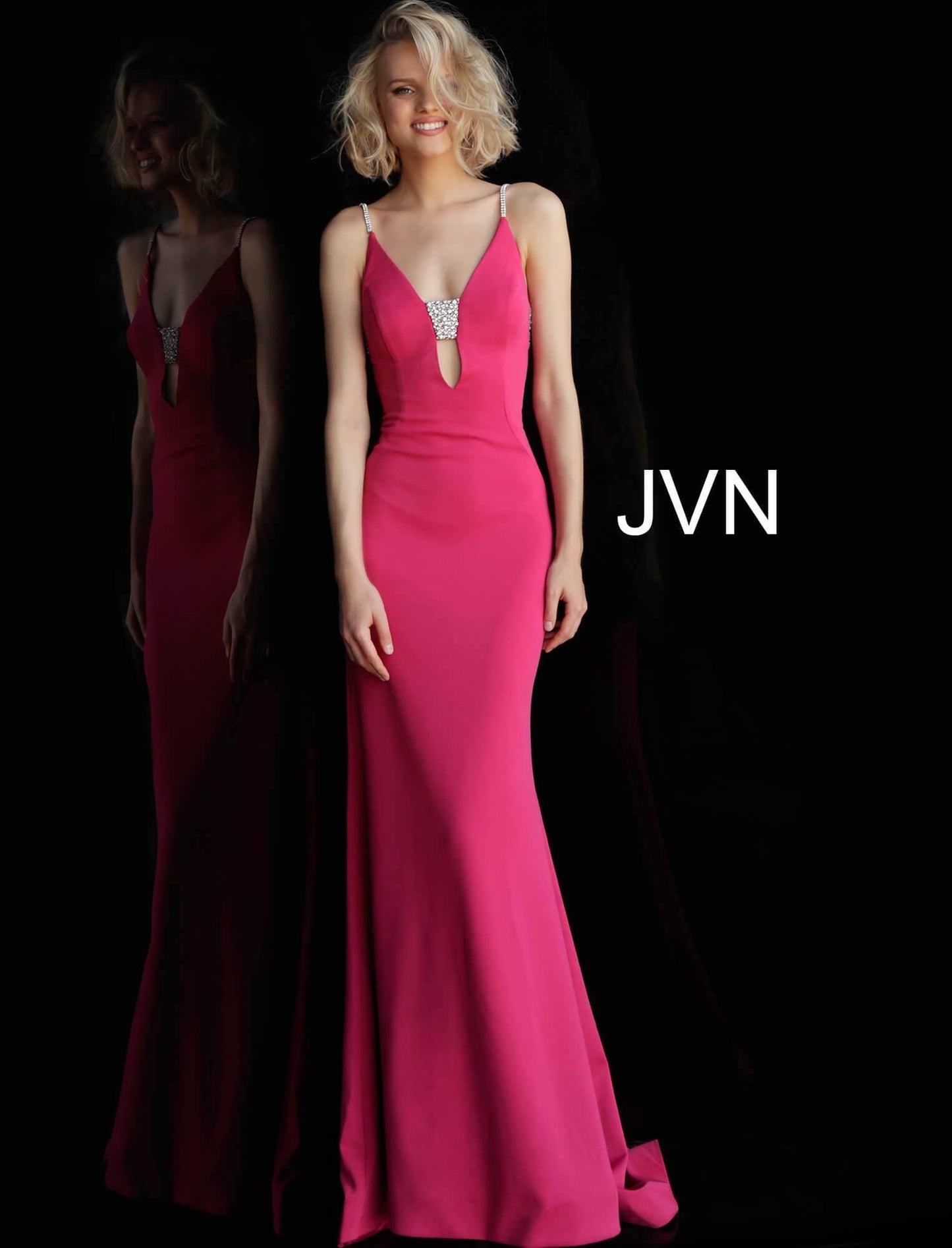 JVN By Jovani Long Formal Evening Prom Dress JVN68318 - The Dress Outlet Jovani