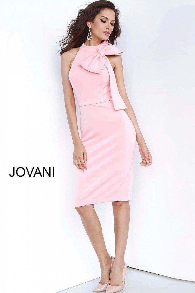 JVN By Jovani Short Cocktail Dress JVN68982 Pink - The Dress Outlet Jovani