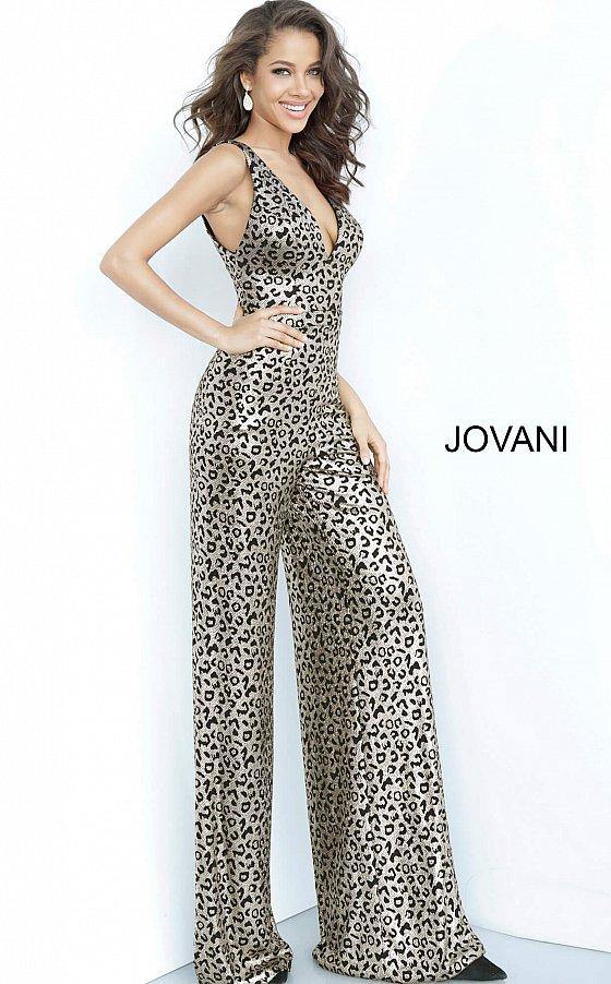 JVN By Jovani Long Formal Sleeveless Jumpsuit JVN8112 - The Dress Outlet Jovani