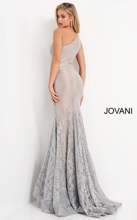 Jovani 00353 One Shoulder Long Prom Formal Lace Gown Sale