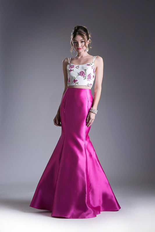 LaDivine KC1737 Two Piece Long Prom Dress