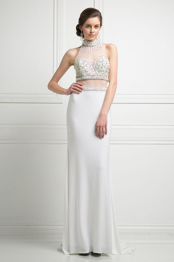 LaDivine KD087 Formal Long Beaded Prom Dress