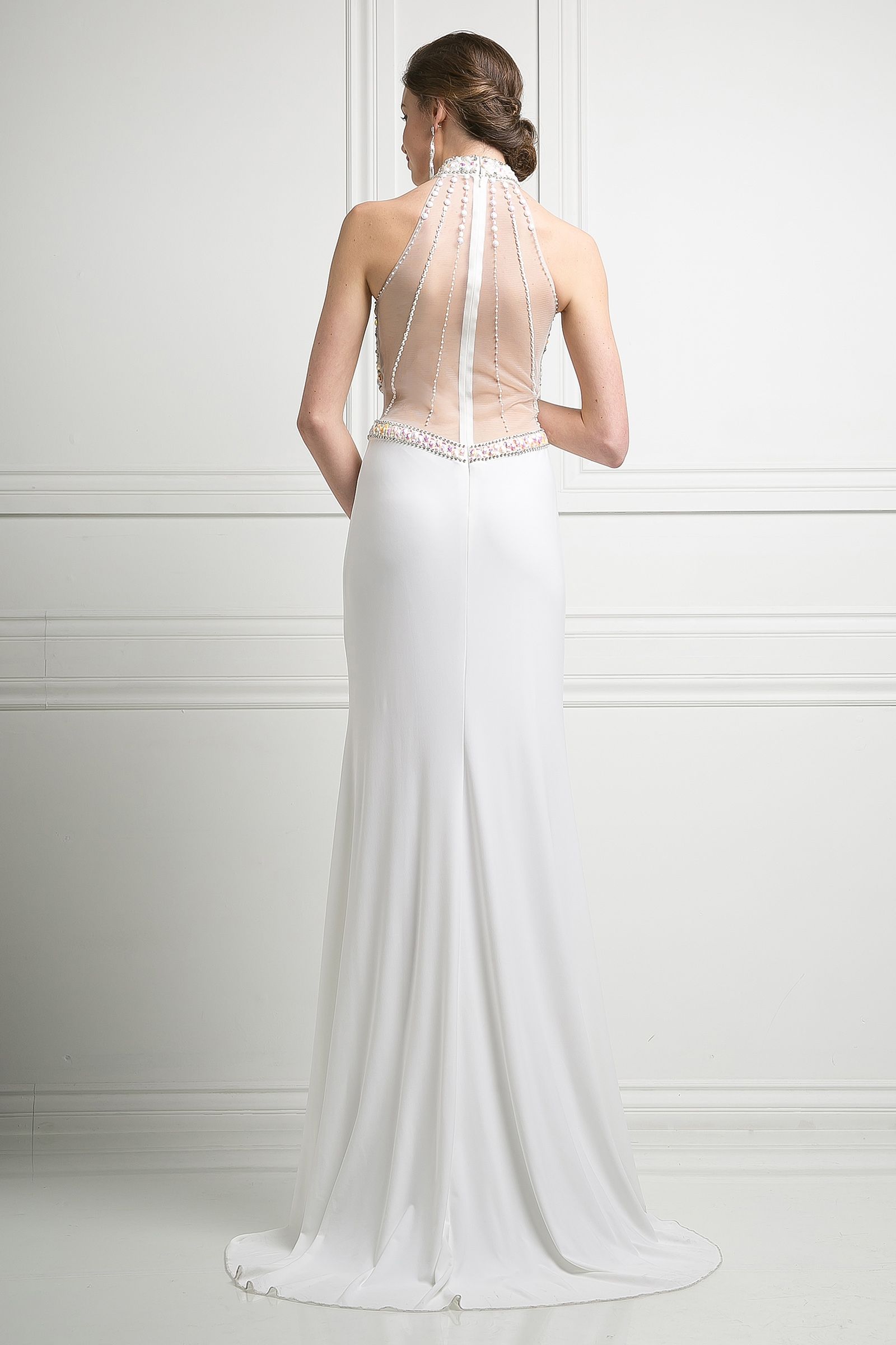 Prom Dresses Formal Long Beaded Prom Dress Ivory