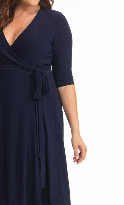Kiyonna Essential Wrap Short Dress - The Dress Outlet Kiyonna