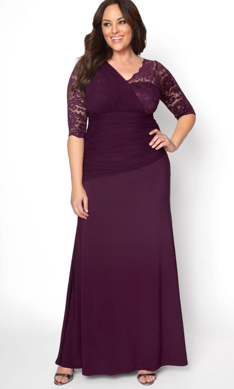 Kiyonna Evening Long Plus Size Gown - The Dress Outlet Kiyonna