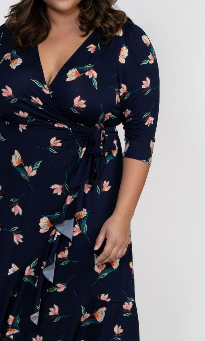 Flirty Flounce Wrap Dress