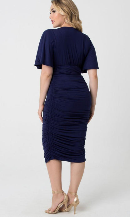 Kiyonna Fitted Ruched Dress - The Dress Outlet Kiyonna