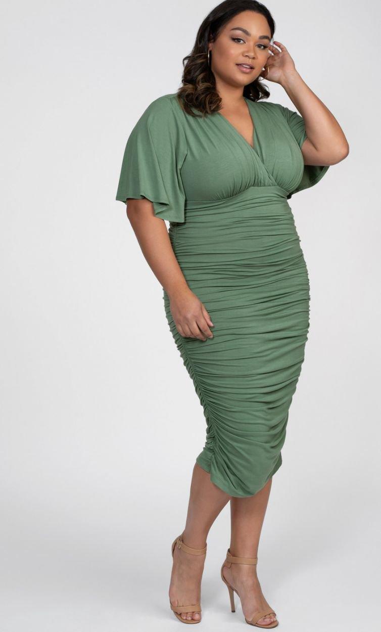 Fitted Ruched Dress | Dress Outlet  The Dress Outlet