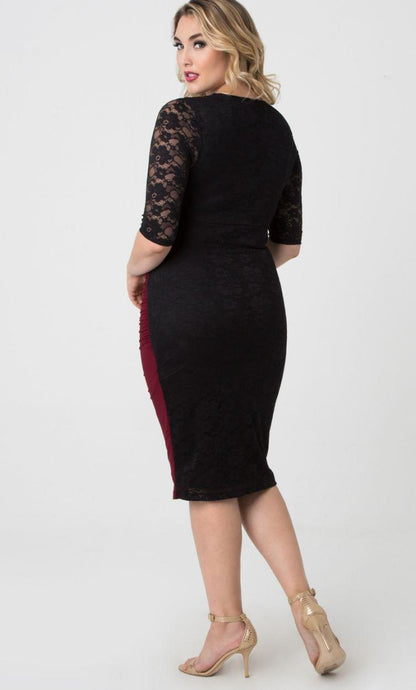 Kiyonna Illusion Short Dress Plus Size - The Dress Outlet Kiyonna