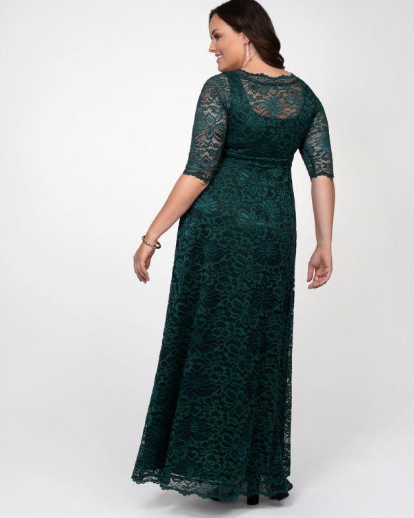 Kiyonna Long Plus Size Lace Dress