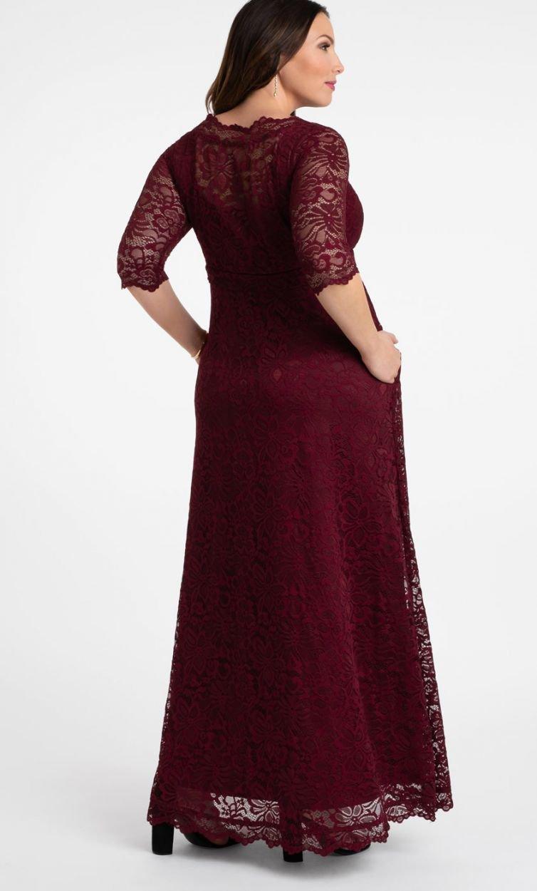 Nocturnal Navy Long Plus Size Lace Dress for $228.0 – The Dress Outlet