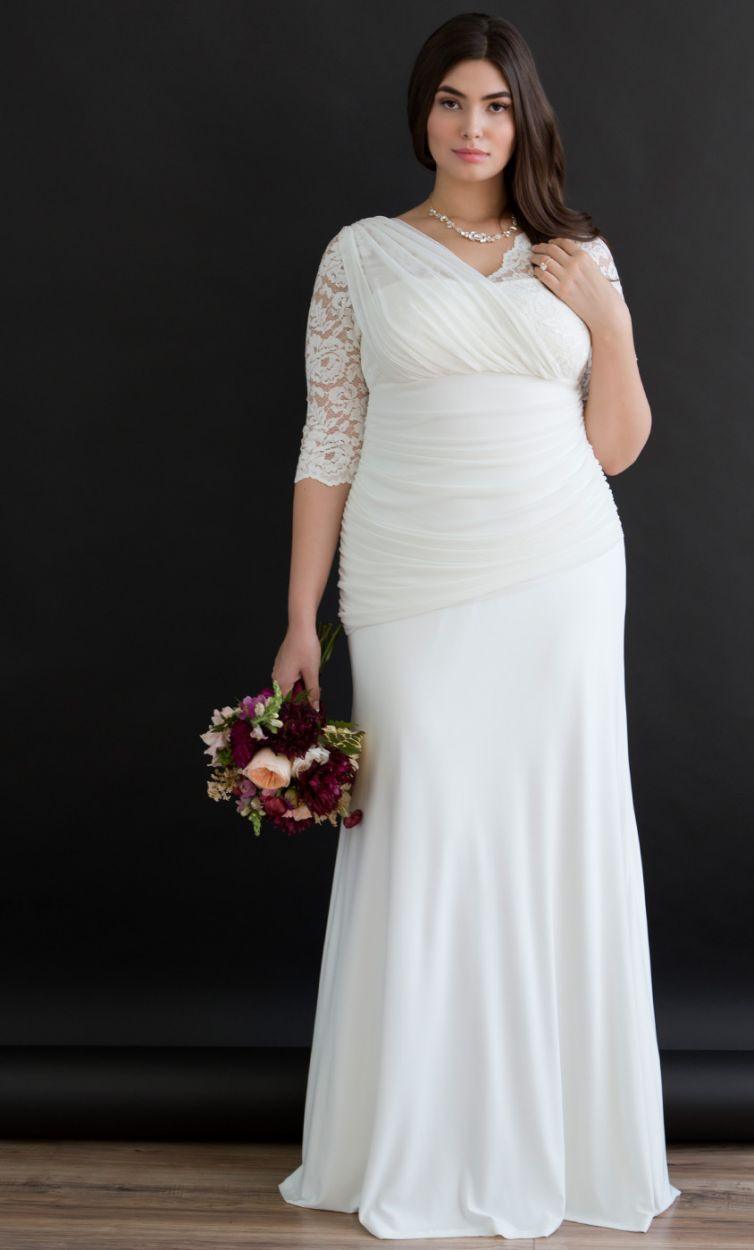 Kiyonna Long Wedding Dress Formal - The Dress Outlet Kiyonna