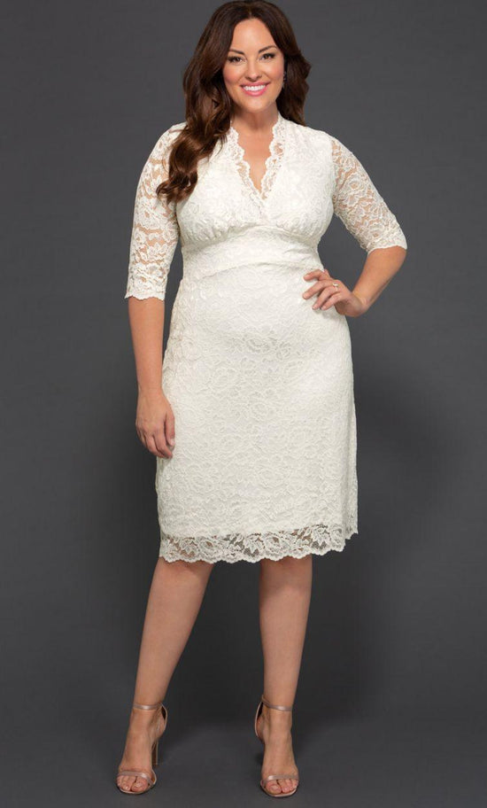Luxe Lace Wedding Short Dress | Dress Outlet – The Dress Outlet