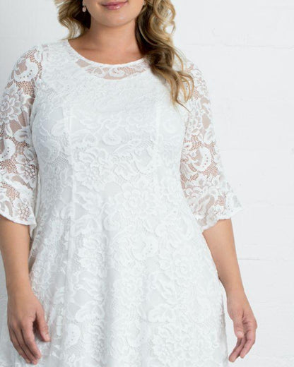 Kiyonna Short Lace Dress Formal Cocktail - The Dress Outlet