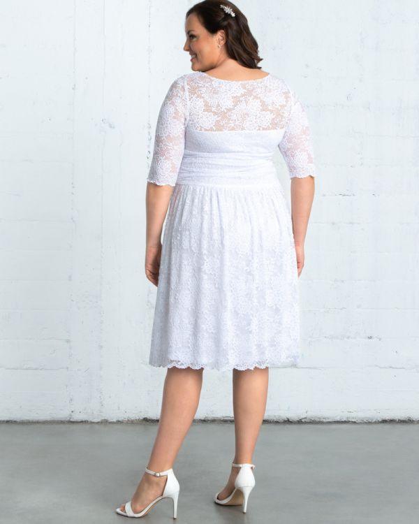 Kiyonna Short Lace Weddning Dress Cocktail - The Dress Outlet