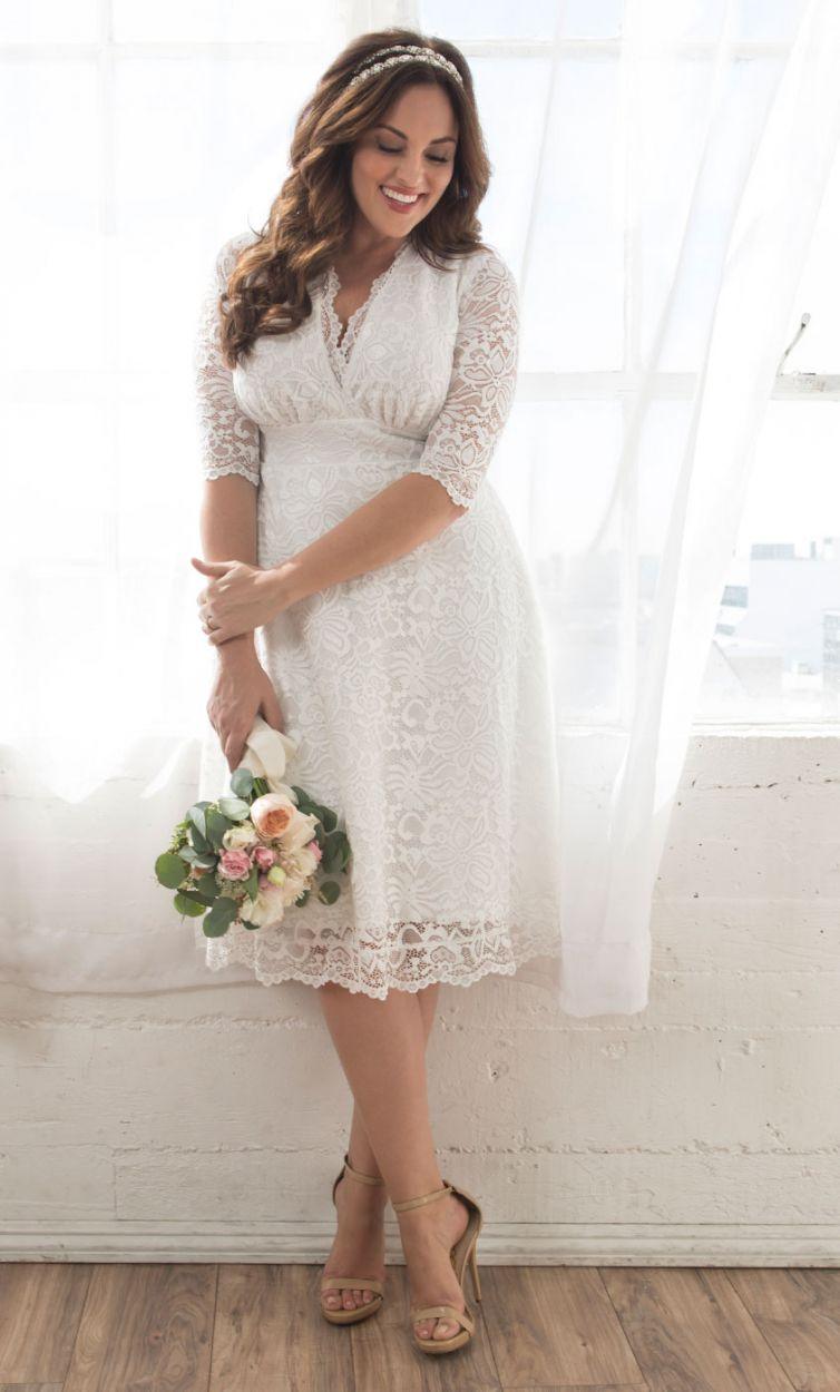 Kiyonna Short Plus Size Wedding Dress - The Dress Outlet Kiyonna
