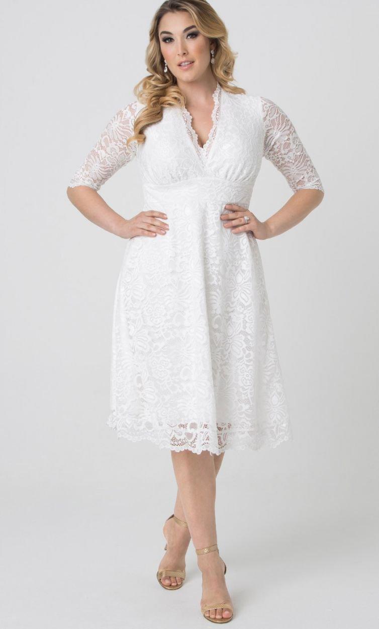 Kiyonna Short Plus Size Wedding Dress - The Dress Outlet Kiyonna
