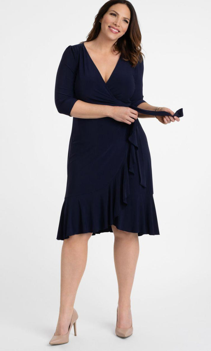 Plus Size Draped short dress main image 1