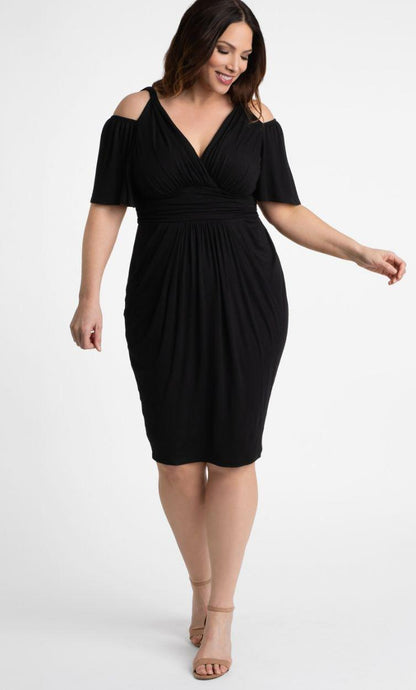 Kiyonna Tantalizing Twist Short Dress Plus Size - The Dress Outlet Kiyonna
