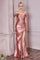 LaDivine KV1056C Plus Size Off Shoulder Long Slit Prom Dress