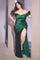 LaDivine KV1056C Plus Size Off Shoulder Long Slit Prom Dress