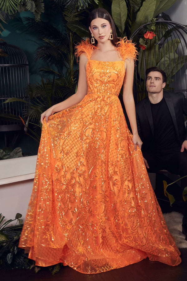 LaDivine KV1076 Formal Long A Line Prom Dress