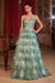 Prom Dresses Layered Sequin Prom Ball Gown Sage