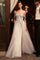 Wedding Dresses Glitter A Line 3D Floral Applique Wedding Dress Off White